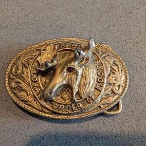 Brass Moose Belt Buckle